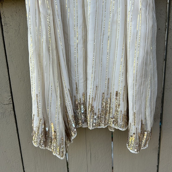 NWT Ranna Gill Anthropologie Elegant Beaded Tank Top Sequins Sz Large - Picture 8 of 9